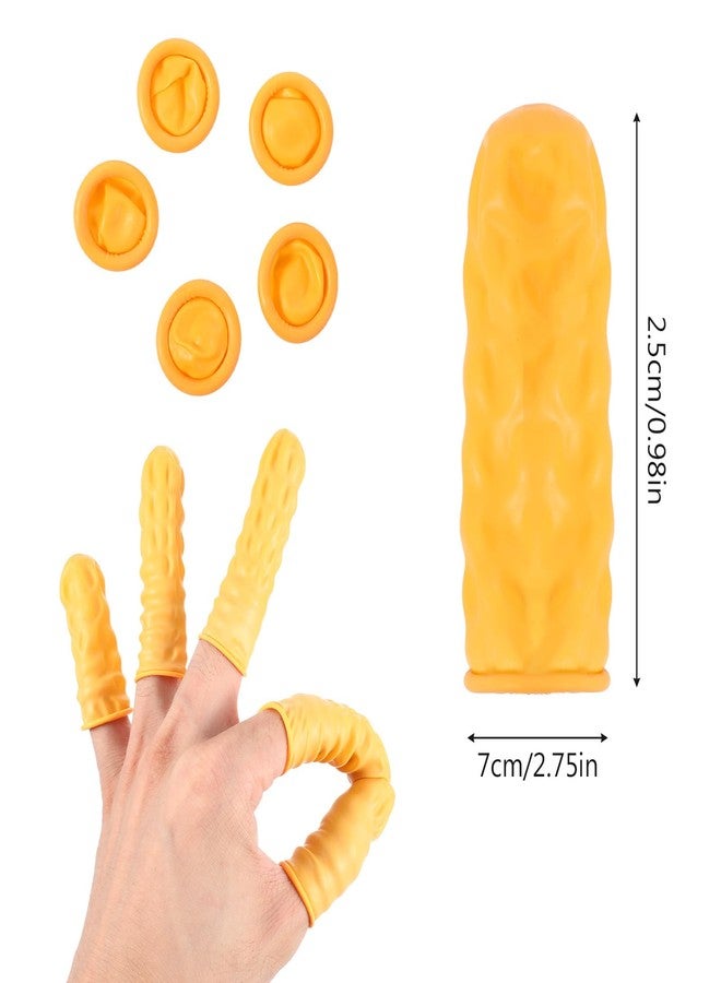 Jxiwfvl 200 PCS Disposable Latex Finger Cots Rubber, Finger Protectors, Latex Anti-Static Fingers Tip Rubber for Protect Keeping Dressing Dry and Clean (Pink, Yellow) - Image 2